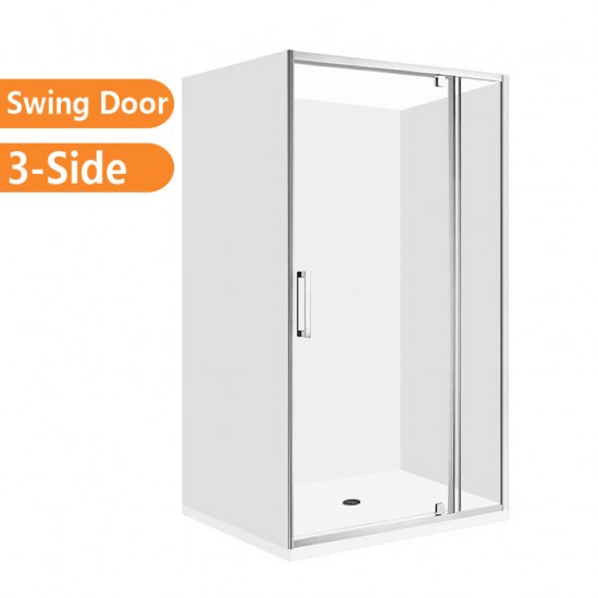 750*900*750mm 1900mm Height 3-Side Swing Door Rectangle Shower Box